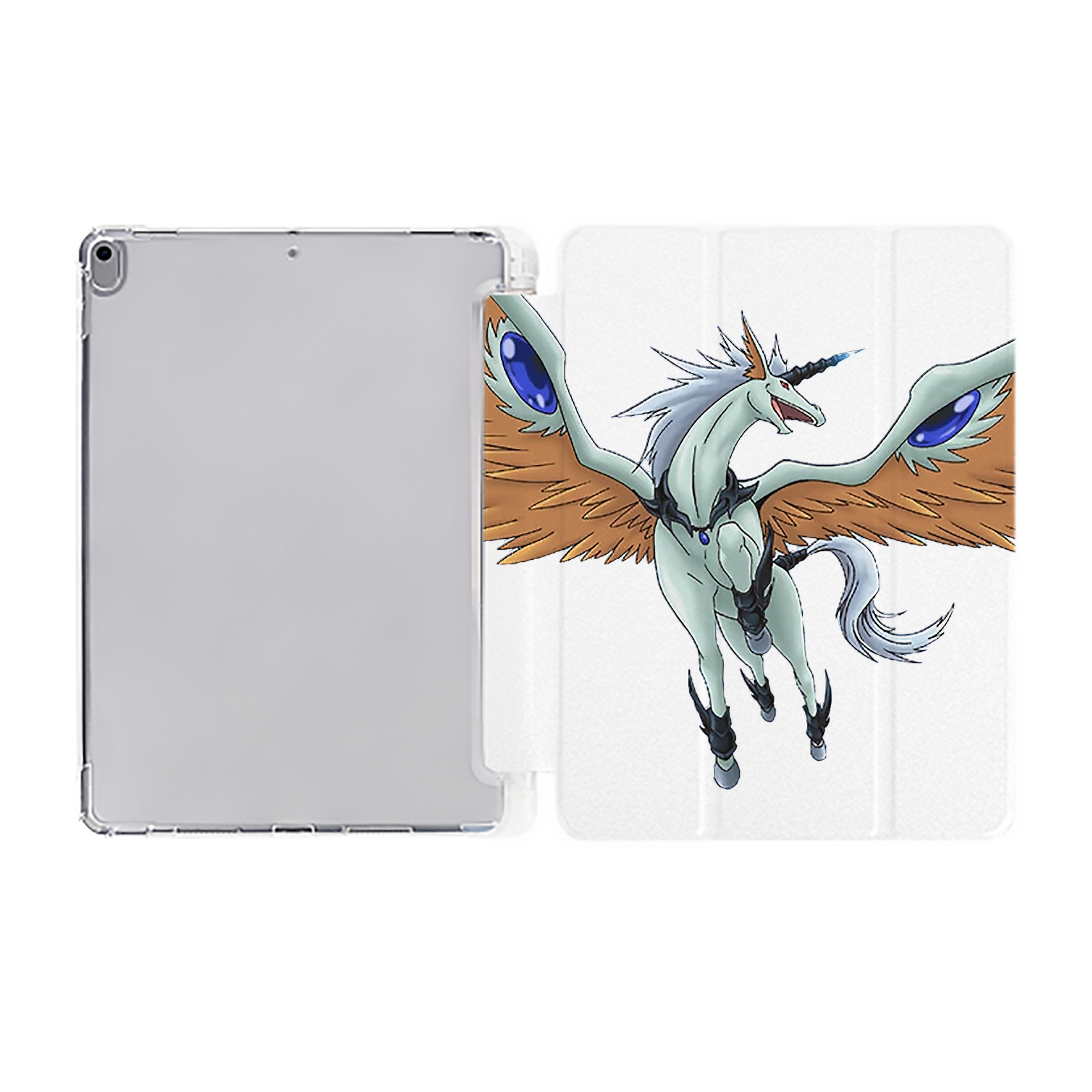 （画像用） 遊☆戯☆王 Yu-Gi-Oh! IPad ケース ペン収納付き 三つ折りスタンド PUレザー×シリコン 対応機種9.5/10.5/10.9インチ